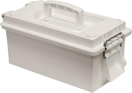 Wise 56011-40 Small Utility Dry Box – White Water-Resistant Marine Storage Container for Boating, Camping, and Outdoor Gear