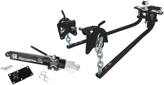 Camco Elite Round Bar 48059 Weight Distribution Hitch – 1200lb Trailer Sway Control System