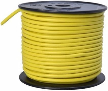 Southwire 55672223 GPT Primary Wire – 10 AWG Yellow Automotive Wire, 100 ft Spool, PVC Insulated 60V SAE Rated