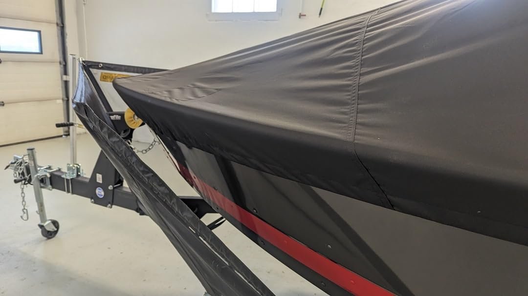 RockGard 741720 Large V-Front Boat Shield – 39in Bow Height Protection for 10ft Trailer Span Boat Applications - Image 4