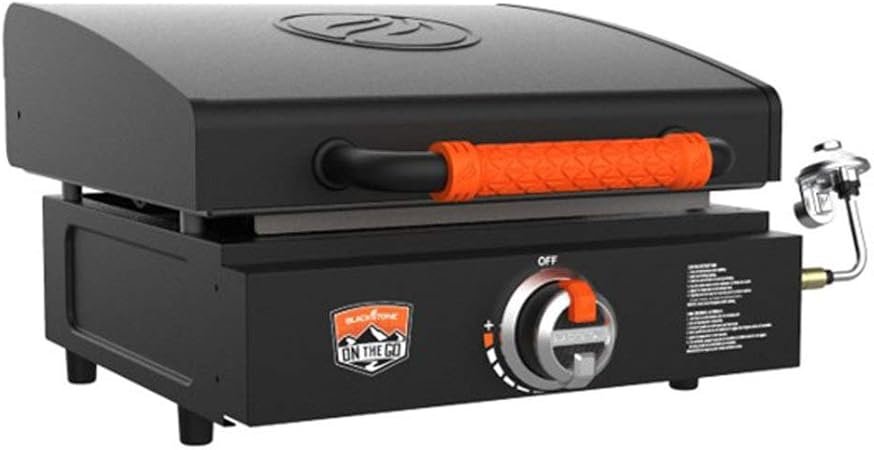 Blackstone 1900 OTG 17in Tabletop Griddle with Hood – Omnivore Cooktop, 267 Sq In Surface and 12,500 BTU Burner