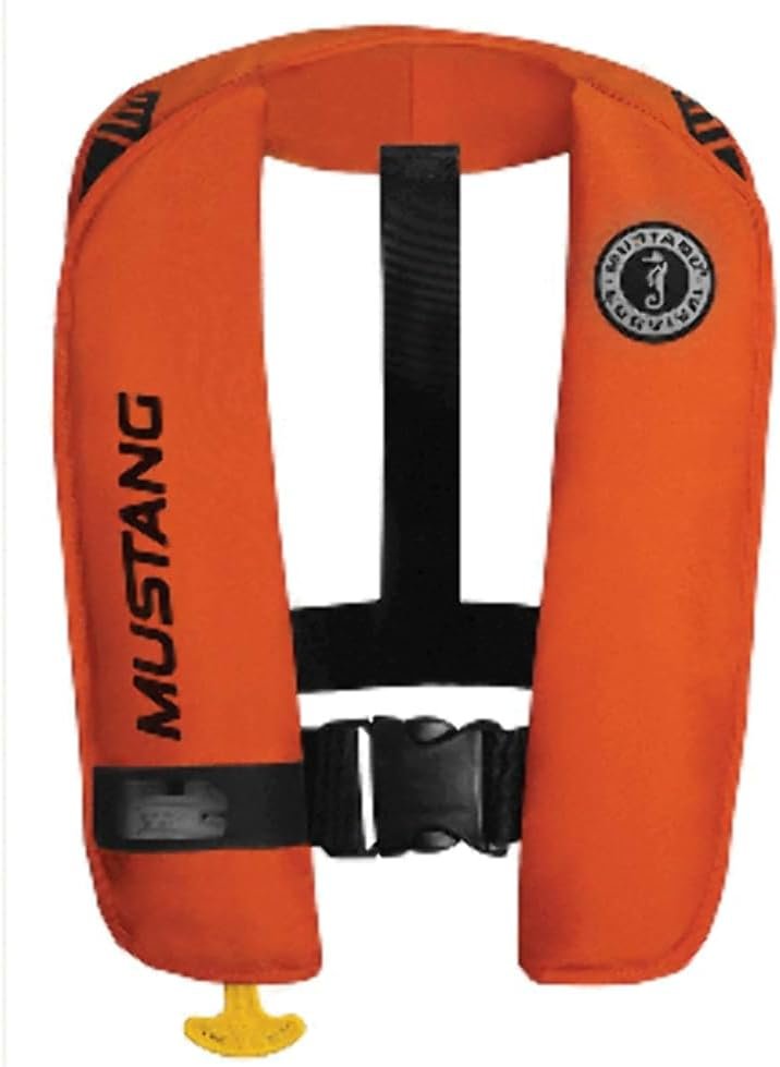 Mustang Survival MD2016T133 MIT 100 Automatic Inflatable PFD – 28 lb Buoyancy with Cordura Shell