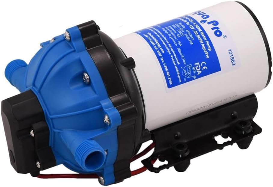 Aqua Pro 21863 12V RV Water Pump – 5.5 GPM High-Flow Freshwater Pump with Automatic Pressure Switching - Image 4