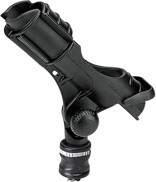 RAILBLAZA 08-0085-11 Rod Holder II with MiniPort TracMount – 360° Rotation, Locking Collar and Track Mount Base