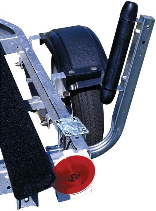 Tie Down 86102 Fixed Angle Roller Guides – 13in Galvanized Trailer Guide-Ons with Rubber Rollers and Bolt-On Mounts