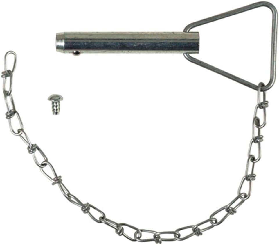 Bulldog 500243 Pull Pin Kit – 9/16 in Pin with 12-1/4 in Chain, Zinc Finish, For 2,000 lb & 5,000 lb Topwind Jacks
