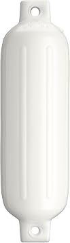Polyform 83408891 Twin Eye Fender – 5.5in x 19in Marine Boat Fender with Flexible Mounting Configuration