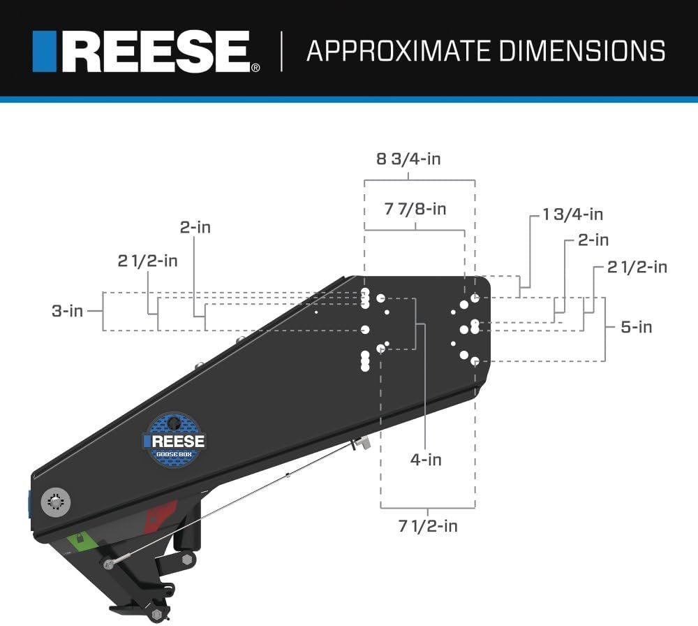 Reese 94716 Goose Box 16K 5th Wheel Pin Box – Gooseneck Ball Connection with Integrated Air Ride Design - Image 7