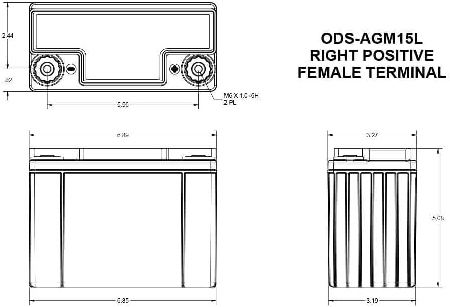 ODYSSEY ODS-AGM15L PC545 AGM Battery – Lightweight TPPL Powersports Battery with High Vibration Resistance - Image 3