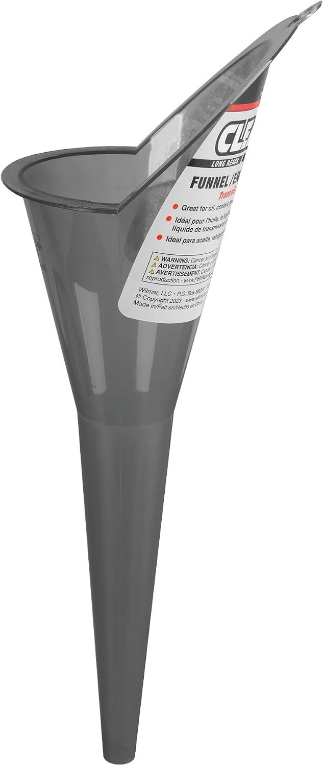 Performance Tool W4054 Clear View Long Reach Funnel – 11.4in Polypropylene Funnel with 200ml Capacity and Splash Guard - Image 3