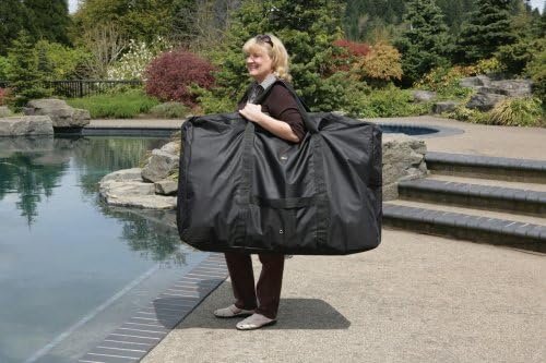 Faulkner 43951 Folding Chair Storage Bag – Black Polyester Carry Bag for Camping and Director Chairs with Zipper Closure - Image 2