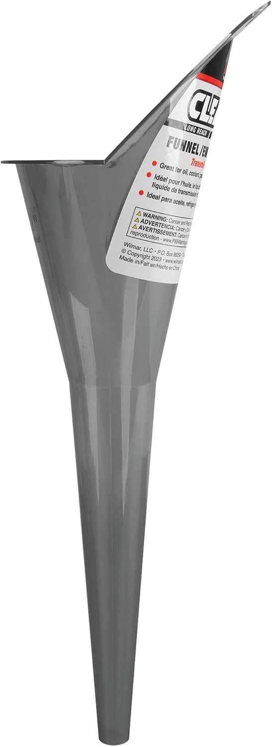 Performance Tool W4054 Clear View Long Reach Funnel – 11.4in Polypropylene Funnel with 200ml Capacity and Splash Guard - Image 6