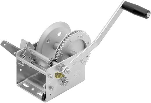 Fulton 142411 Two-Speed Brake Winch – 2600 lb Trailer Winch with Automatic Brake System and Heavy-Duty Gear Train