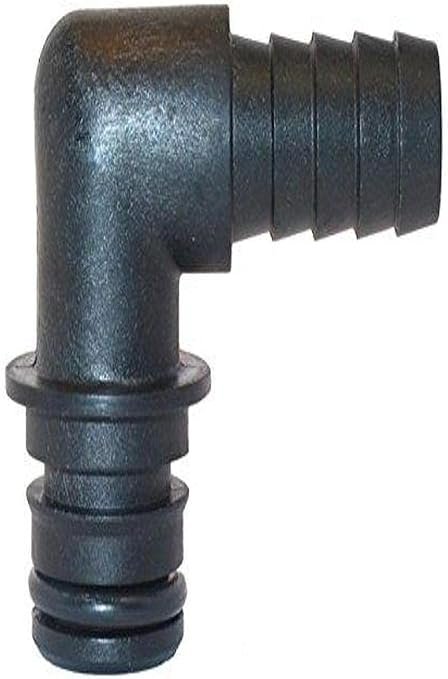 Flojet 20381009 1/2 in Hose Barb Elbow Fitting – 90 Degree Pump Plumbing Connector for Water System Installations
