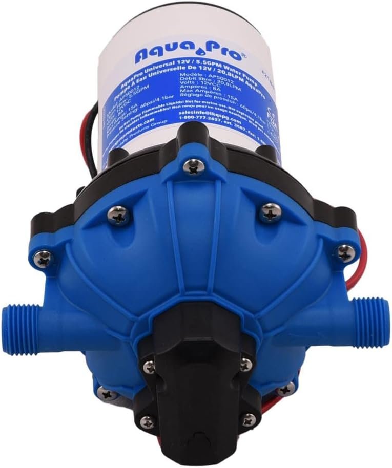 Aqua Pro 21863 12V RV Water Pump – 5.5 GPM High-Flow Freshwater Pump with Automatic Pressure Switching - Image 5