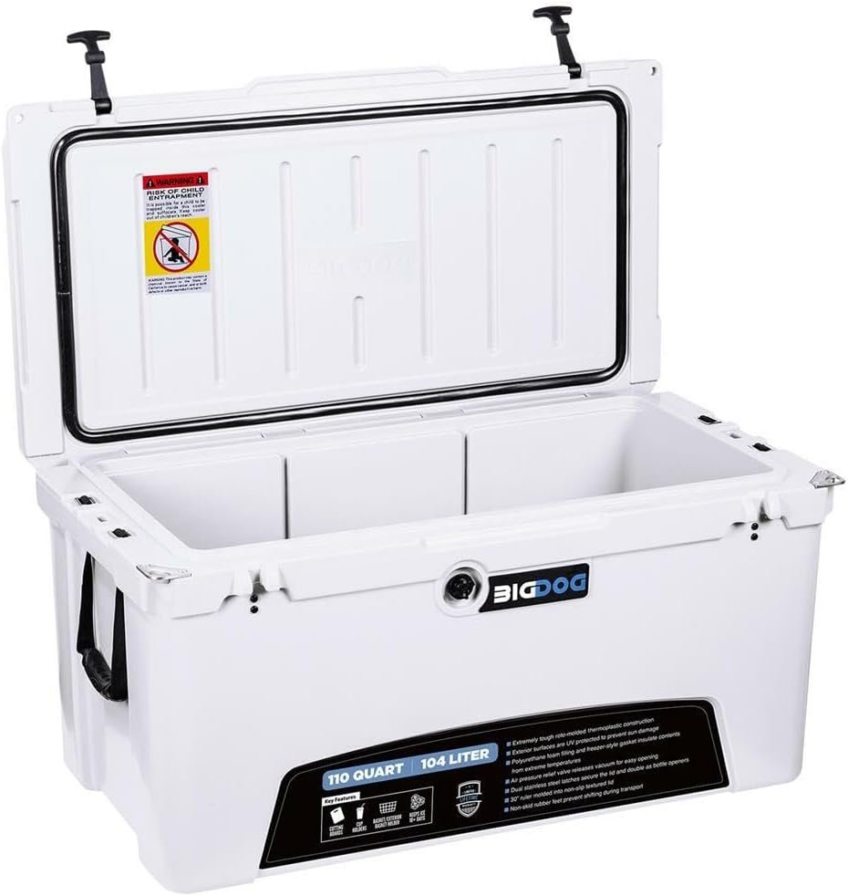 Husky Towing BDC110 110 Quart Hard Cooler – 144 Can Capacity – Roto-Molded White Cooler with Accessory Kit - Image 3