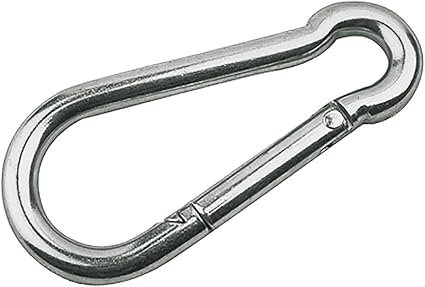 Sea-Dog 1560801 Galvanized Steel Snap Hook – 3-3/16in Spring Gate Connector for Marine, Utility, and Rigging Applications