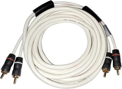 Fusion 2-Channel RCA Cable 6ft – Marine Audio Interconnect for Amplifiers, Subwoofers and Stereo Systems