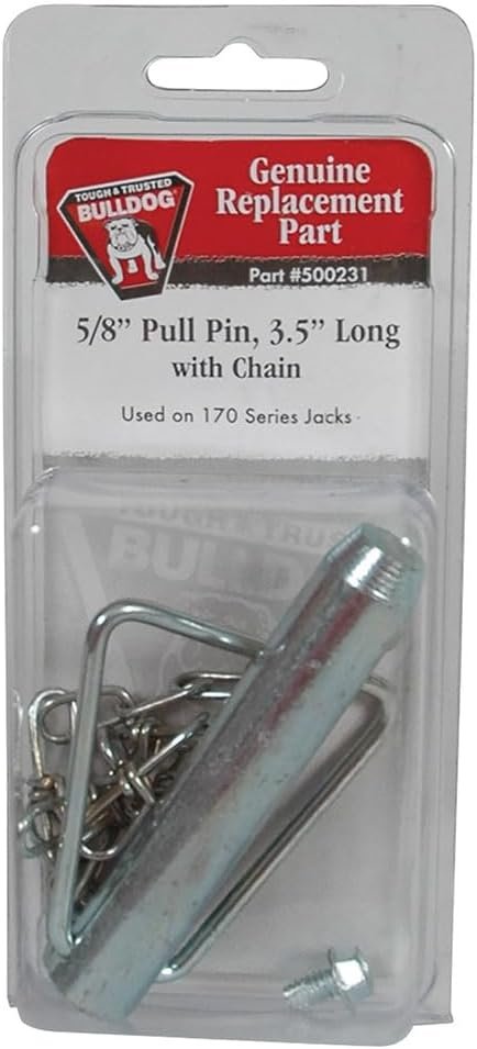 Bulldog 500231 Pull Pin Kit – 5/8 Inch Trailer Jack Replacement Pin with Retaining Hardware - Image 2