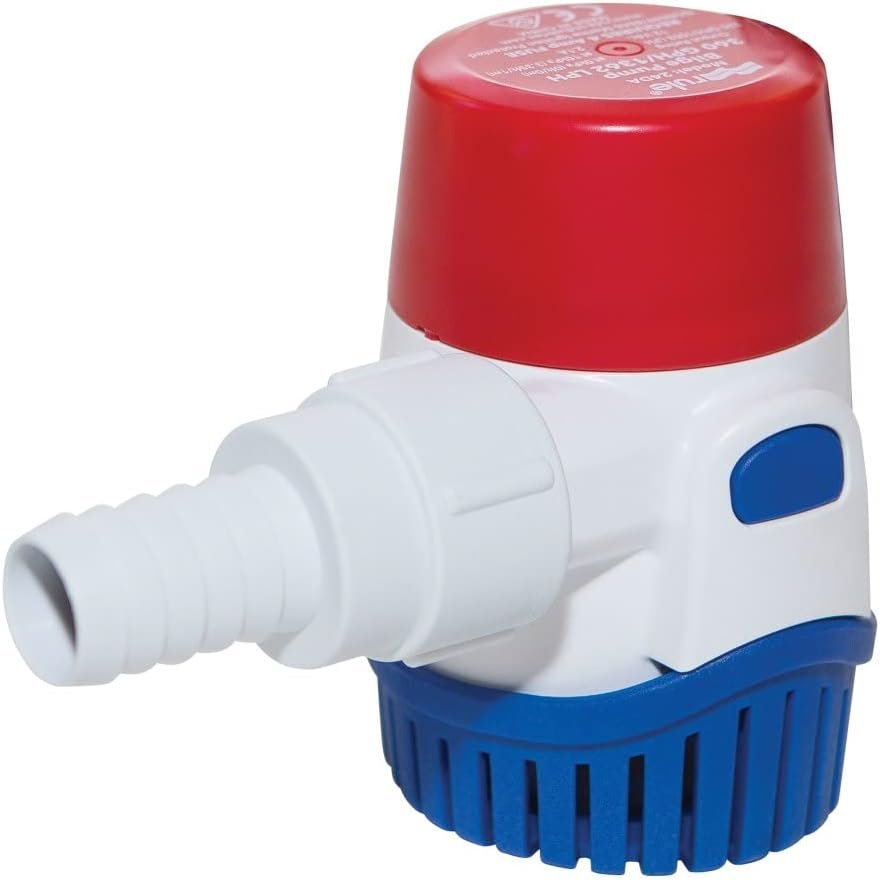 Rule 24DA Standard Bilge Pump – 360 GPH 12V Compact Marine Water Removal Pump
