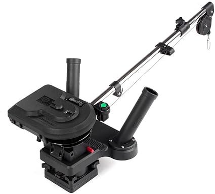 Scotty 1116 Electric Downrigger – 36in-60in Telescoping Boom, Dual Rod Holders, 250ft Cable Capacity