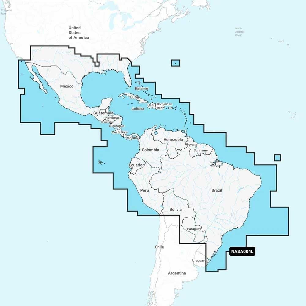 Navionics Mexico, Caribbean to Brazil 010-C1364-30 Marine Chart Card – Coastal Navigation Mapping with SonarChart Technology