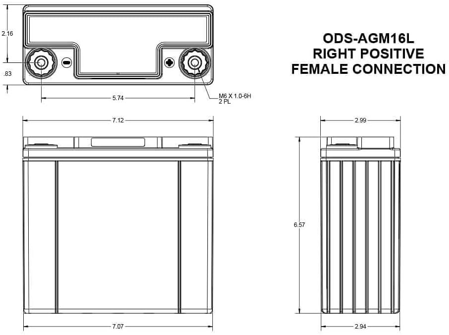 ODYSSEY ODS-AGM16L PC680 Powersports Battery – 170 CCA AGM Design with Deep-Cycle and Starting Capability - Image 2