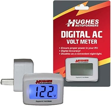 Hughes Autoformers DVM1221 Digital Volt Meter – AC Voltage Monitor with Compact Panel Mount Design
