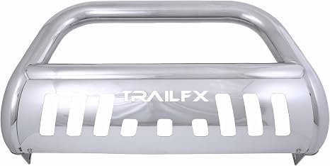 TrailFX B0045S Bull Bar – 3in Polished Stainless Steel Round Tube – Fits 2024-2025 Toyota Tacoma with Light Mount Provisions