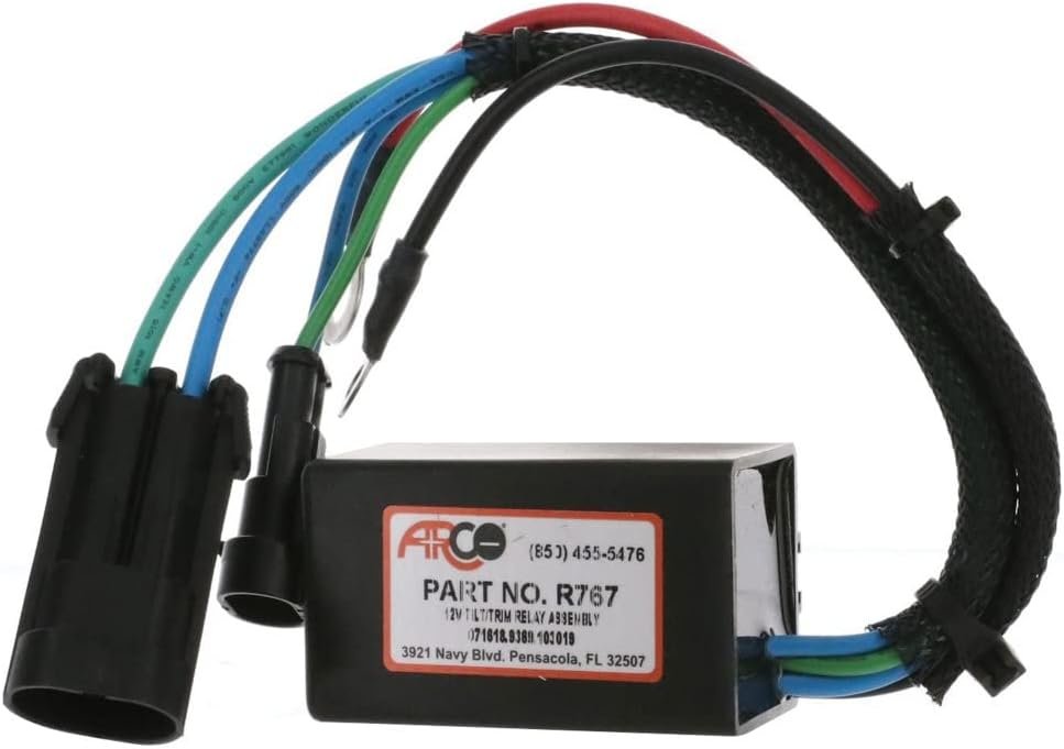ARCO Marine R767 Relay – 12V Marine Electrical Relay with Heavy-Duty Contacts for Engine and Accessory Systems