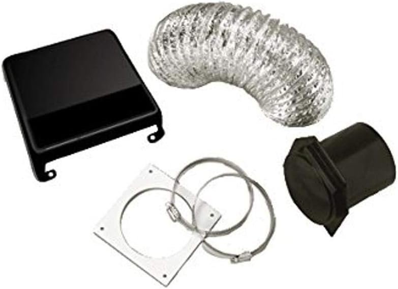 Westland VID403AB Deluxe Vent Kit – Black Exterior Dryer Vent Assembly for Splendide RV Laundry Systems