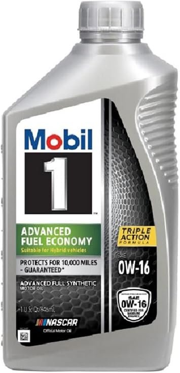 Mobil 1 124321 Advanced Fuel Economy 0W-16 Full Synthetic Motor Oil – 1 Quart Low-Viscosity Engine Protection Formula