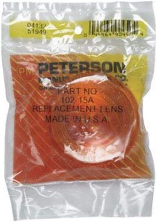 Peterson 10215A Amber Replacement Lens – Acrylic Lens for Compatible Peterson Marker and Clearance Lights