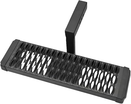 TrailFX AHS002B Aggressive Hitch Step – 6in Drop Black Steel Receiver Step – Fits 2in Hitch Receivers