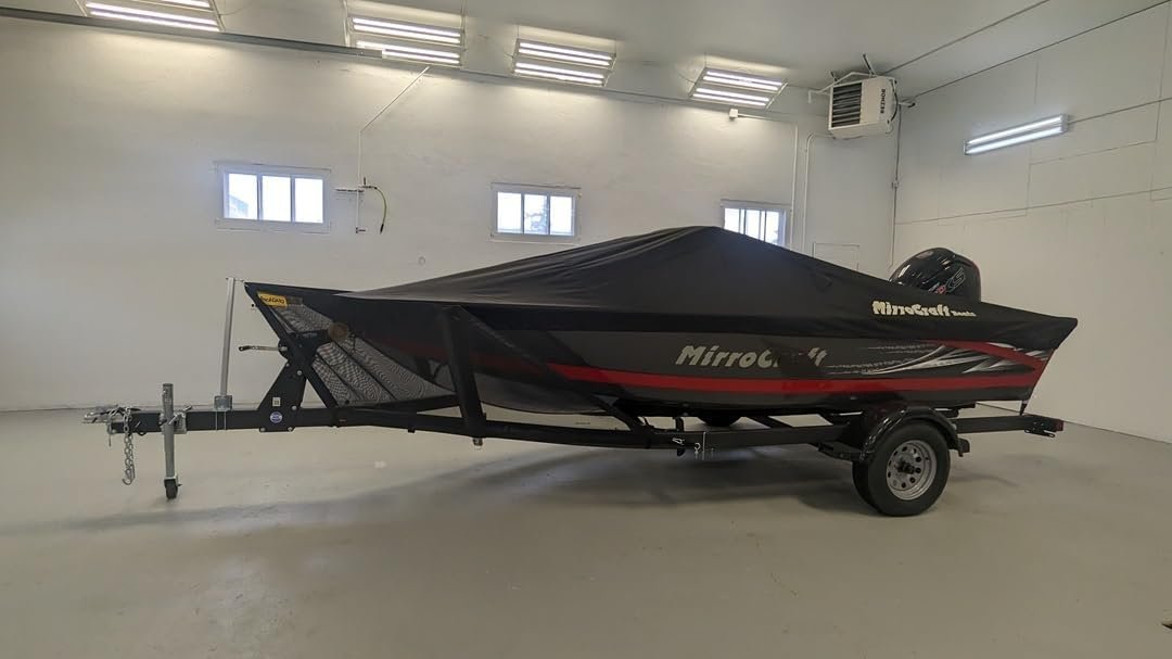 RockGard 741720 Large V-Front Boat Shield – 39in Bow Height Protection for 10ft Trailer Span Boat Applications - Image 5