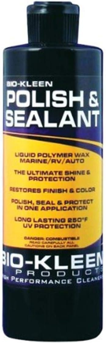 Bio-Kleen M00805 Polish & Sealant – 16 oz Fiberglass and Gel Coat Protectant with High-Gloss UV Protective Finish