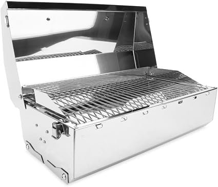 Camco Marine 58130 Stow N Go 160 Gas Grill – Portable Marine and RV Outdoor Grill