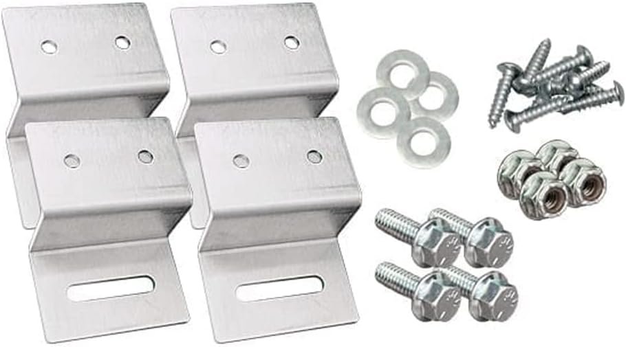 Go Power 77579 GP-MH-4-KB Solar Panel Mounting Hardware Kit – Four-Bracket Roof Mount System for RV Solar Panels