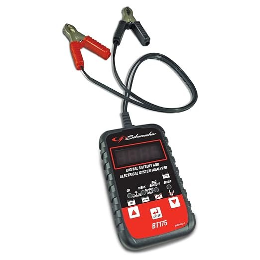 Schumacher BT-175 Digital Battery and System Tester – 12V Battery, Alternator and Starter Diagnostic Tool with LCD Display