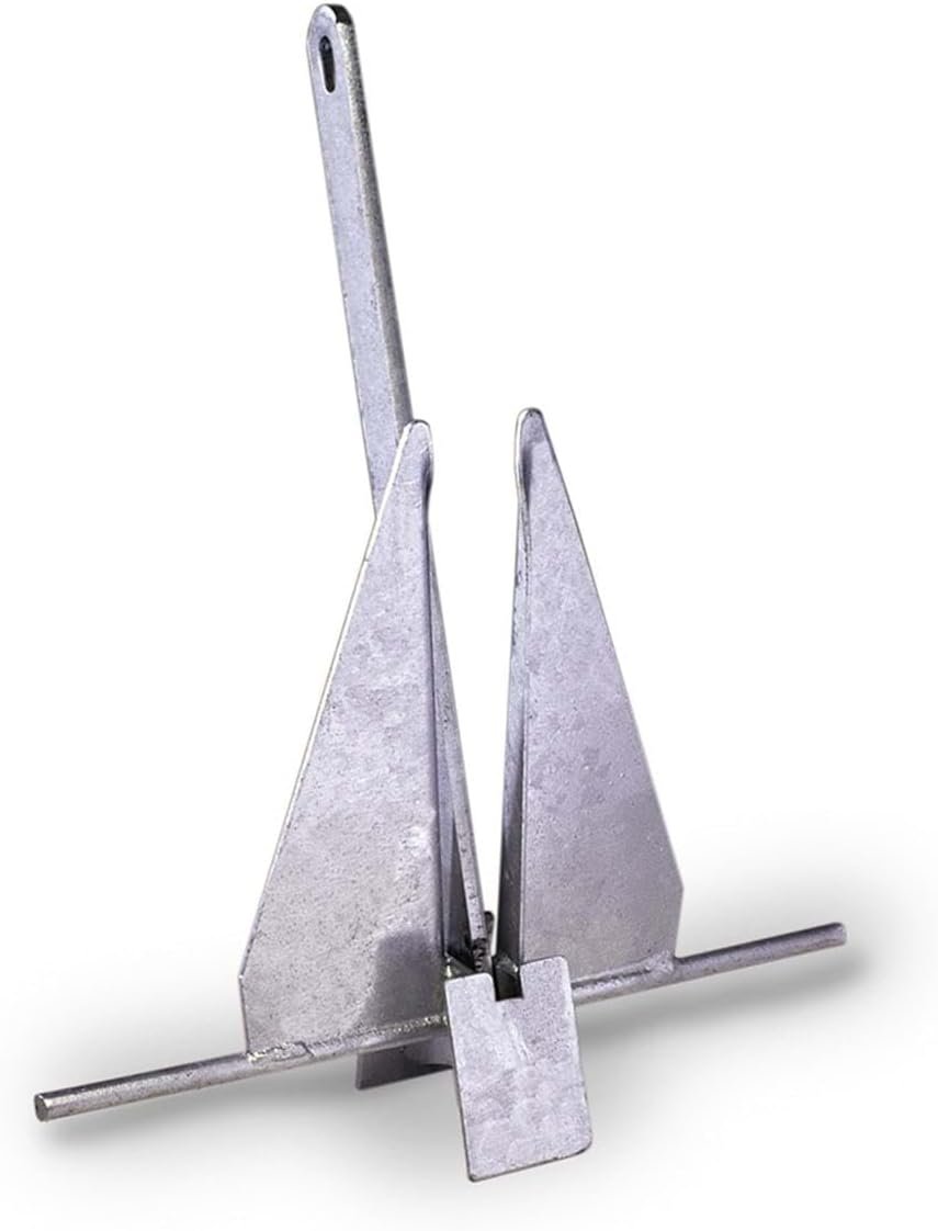Tie Down 95040 Super Hooker Boat Anchor – 9 lb Galvanized Fluke Anchor with 480 lb Holding Power for 17ft–24ft Boats