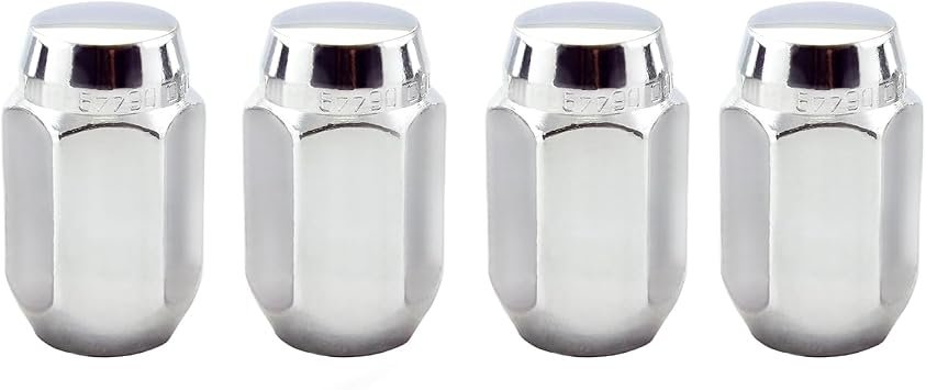 McGard 64002 Chrome Conical Seat Lug Nuts – M12x1.5 Thread, 21mm Hex, Steel Construction, Set of 4