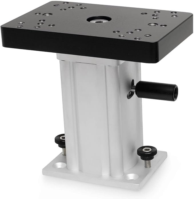 Cannon 1904033 Aluminum Swivel Base Pedestal Mount – 6in Downrigger Mount with 360-Degree Rotation and 16 Locking Positions