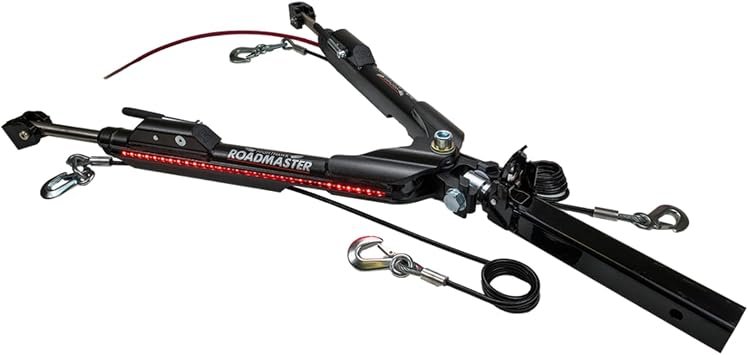 Roadmaster 676 Nighthawk Tow Bar – 8000 lb Capacity with LED Lighted Arms, Safety Cables and Direct-Connect Design