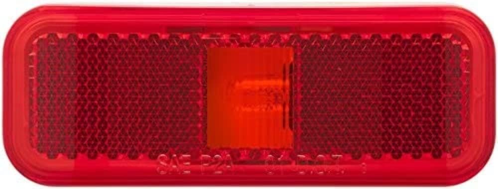 Optronics MC44RS Rectangular Red Marker/Clearance Light – 4in x 1.5in Surface-Mount Incandescent Light with Reflex Lens and 2-Wire Design - Image 2
