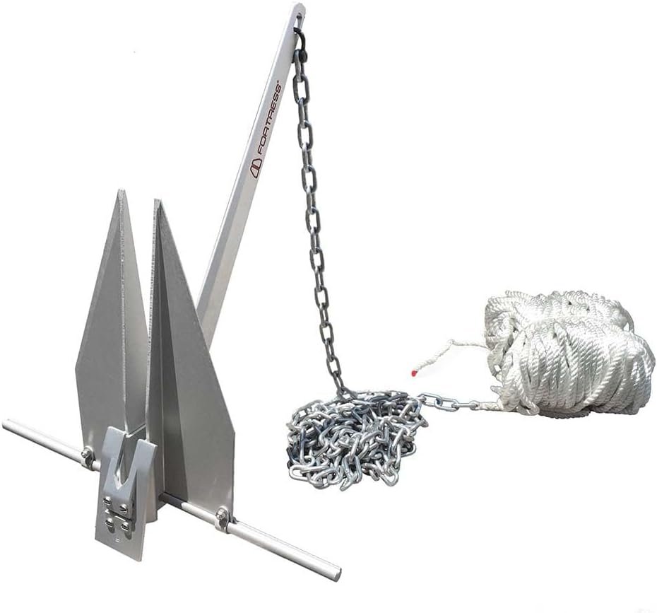 Fortress FX16AS Anchoring System – FX-16 Aluminum Anchor Kit with Chain, Rode and Storage Components