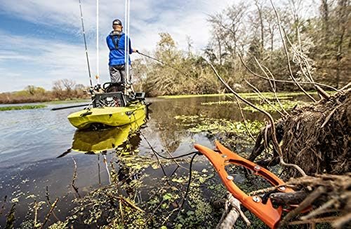 YakGear 10083 Brush Gripper – Orange Paddle and Fishing Rod Holder with Stake-Out Attachment for Kayaks and Canoes - Image 2