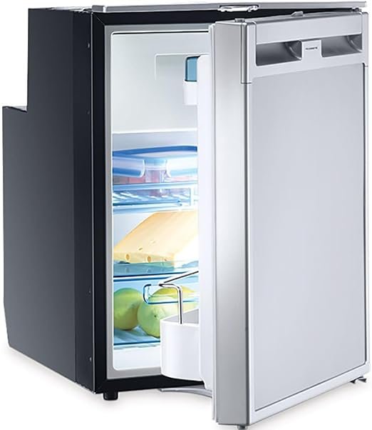 Dometic CRX1050 Silver Refrigerator Door Panel – Flush Bottom Design with Slotted Vent for CRX50 Refrigerators
