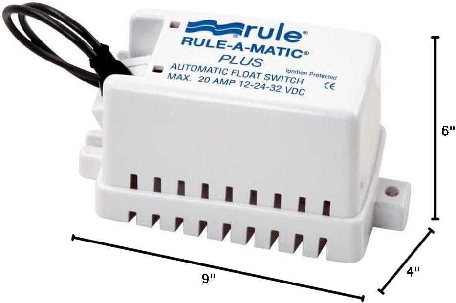 Rule 40A Rule-A-Matic Plus Float Switch – Covered Bilge Pump Switch for 20A Systems with Built-In Test Feature - Image 2
