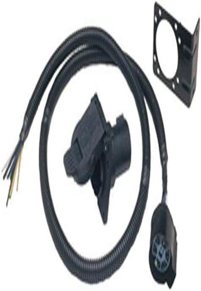 Pollak 11898 RV OEM Socket and Wiring Assembly – 7-Way Trailer Connector with Integrated Harness