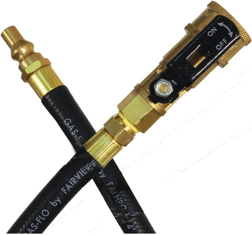 JR Products 731235 RV Appliance Hose – 1/4 in OEM LP Gas Hose, 144 in Length for RV Propane Connections